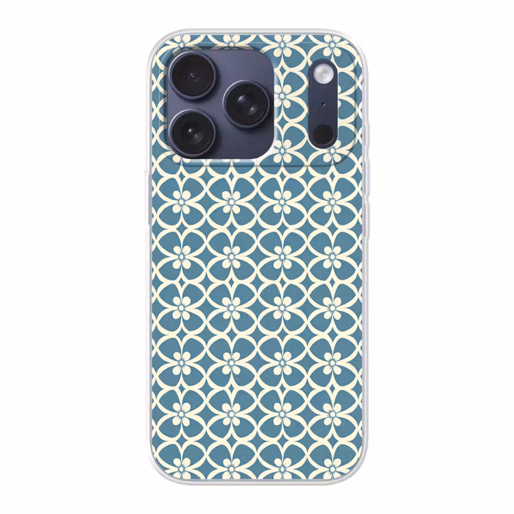 Patroon - Symmetrisch - Blauw Telefoonhoesje iPhone 17 Pro klein 878 -3d