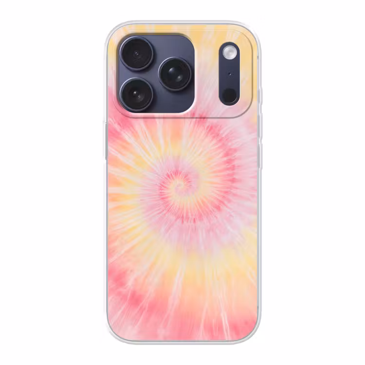 Patroon - Tie Dye - Pasteltinten - Roze Telefoonhoesje iPhone 17 Pro klein -3d