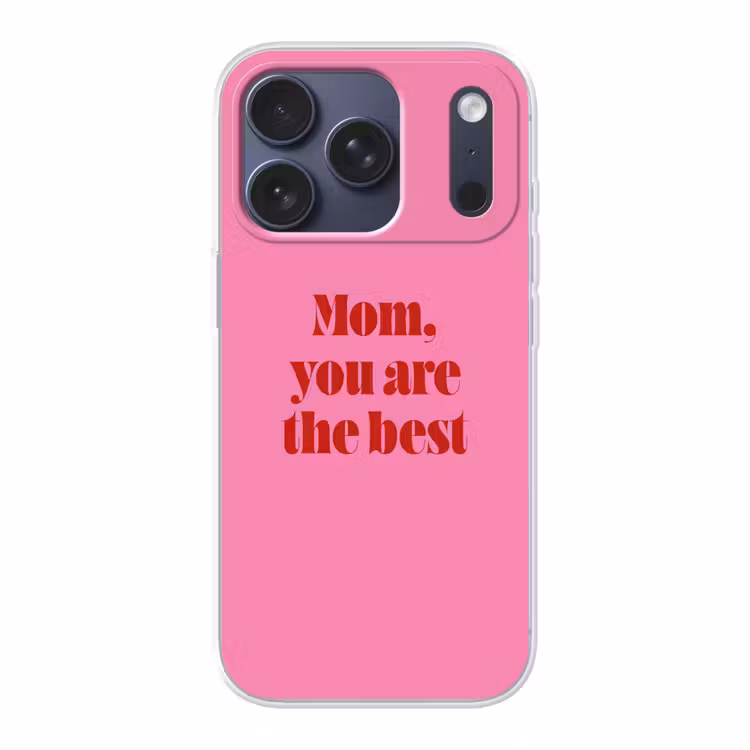 Moeder - Boodschap -Roze Telefoonhoesje iPhone 17 Pro klein -3d