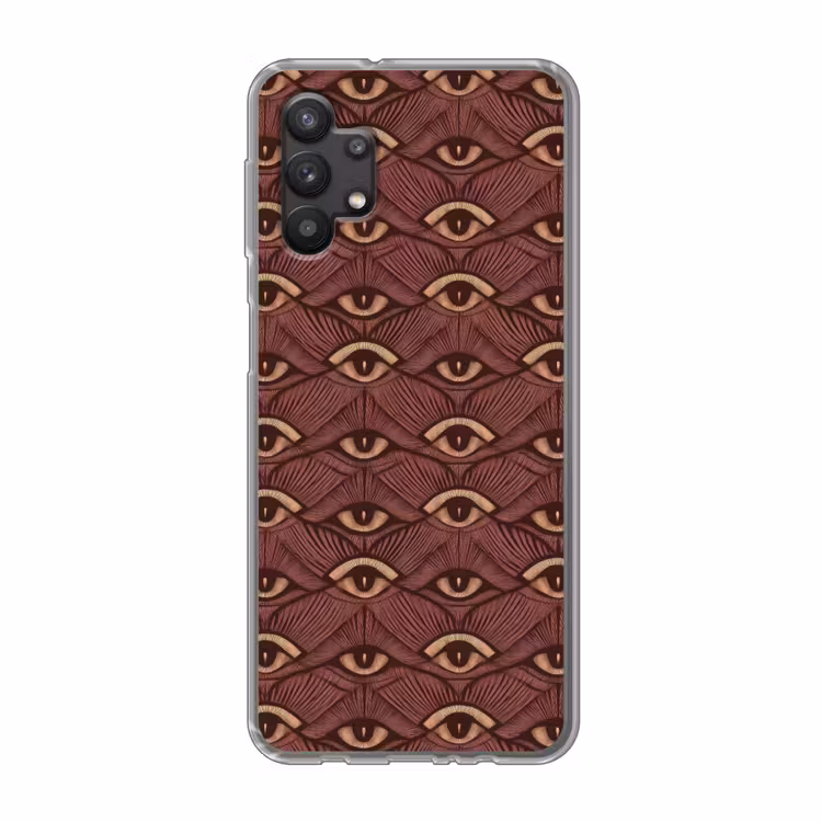 Mystiek - Ogen - Bruin Telefoonhoesje Samsung Galaxy A32 5G klein 346 -3d
