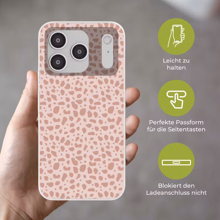 Nude - Luipaard - Tinten Telefoonhoesje iPhone 17 Pro klein 878 -sfeer3_DE
