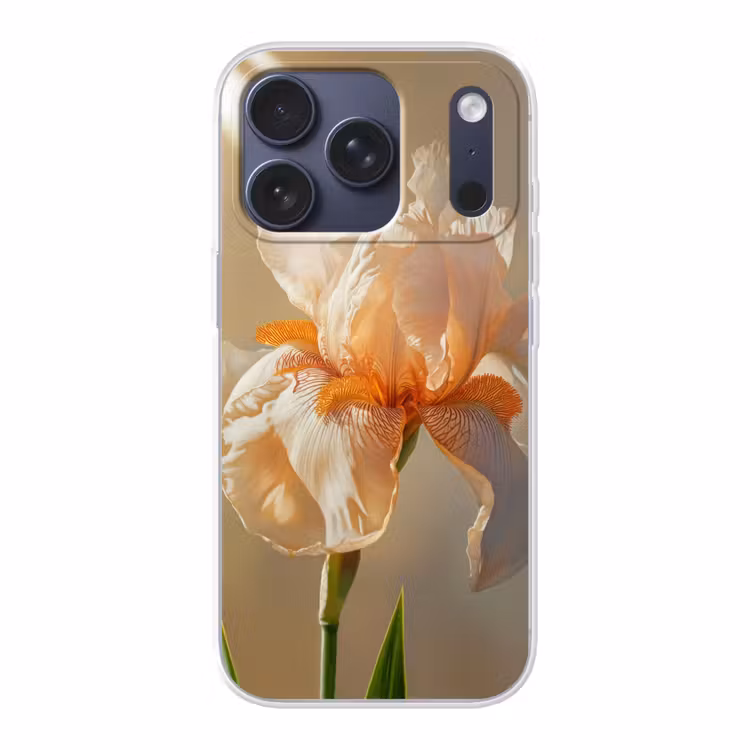 Close up - Oranje - Iris Telefoonhoesje iPhone 17 Pro klein -3d
