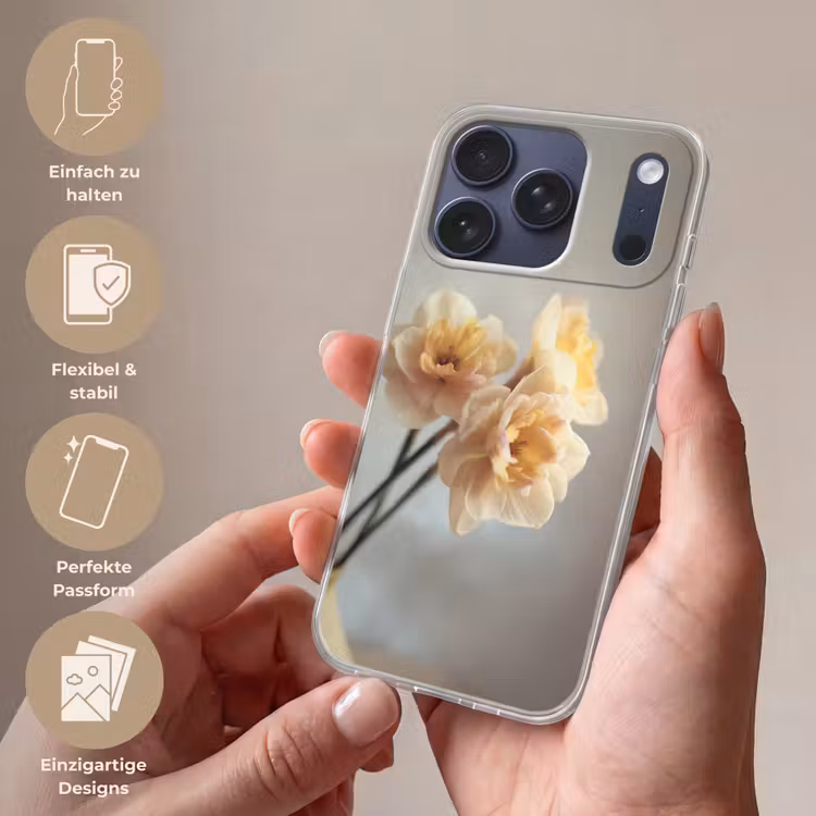Narcissen - Geel - Bloemblaadjes Telefoonhoesje iPhone 17 Pro klein -sfeer3_DE