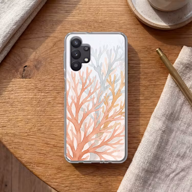 Natuur - Abstract - Aquarel - Organisch - Warm Telefoonhoesje Samsung Galaxy A32 5G klein -sfeer1