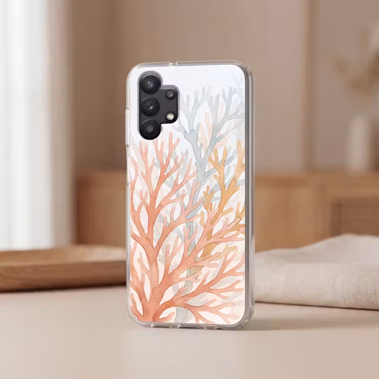 Natuur - Abstract - Aquarel - Organisch - Warm Telefoonhoesje Samsung Galaxy A32 5G klein -sfeer2