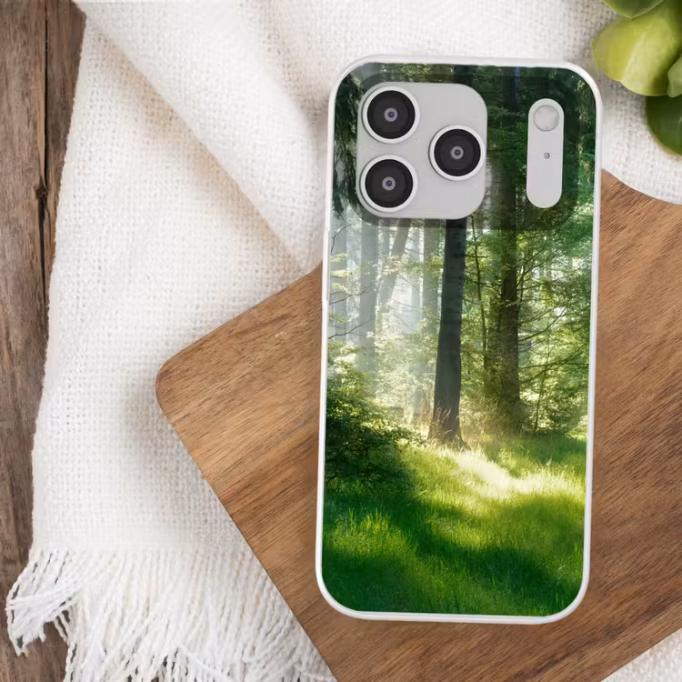 Natuur - Bomen - Bos - Groen - Zon - Gras - Planten Telefoonhoesje iPhone 17 Pro klein -sfeer1
