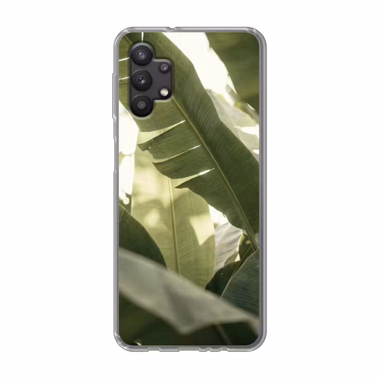 Natuur - Bladeren - Groen - Tropisch - Detail Telefoonhoesje Samsung Galaxy A32 5G klein -3d