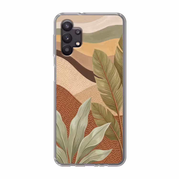 Natuur - Bladeren - Landschap - Abstract - Aardetinten Telefoonhoesje Samsung Galaxy A32 5G klein -3d