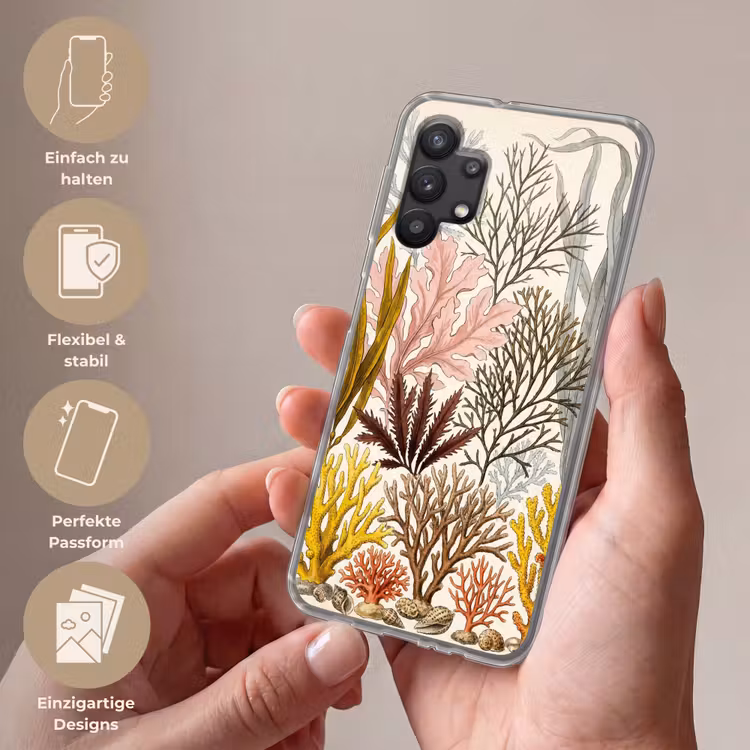 Natuur - Onderwater - Botanisch - Vintage - Kleurrijk Telefoonhoesje Samsung Galaxy A32 5G klein -sfeer3_DE