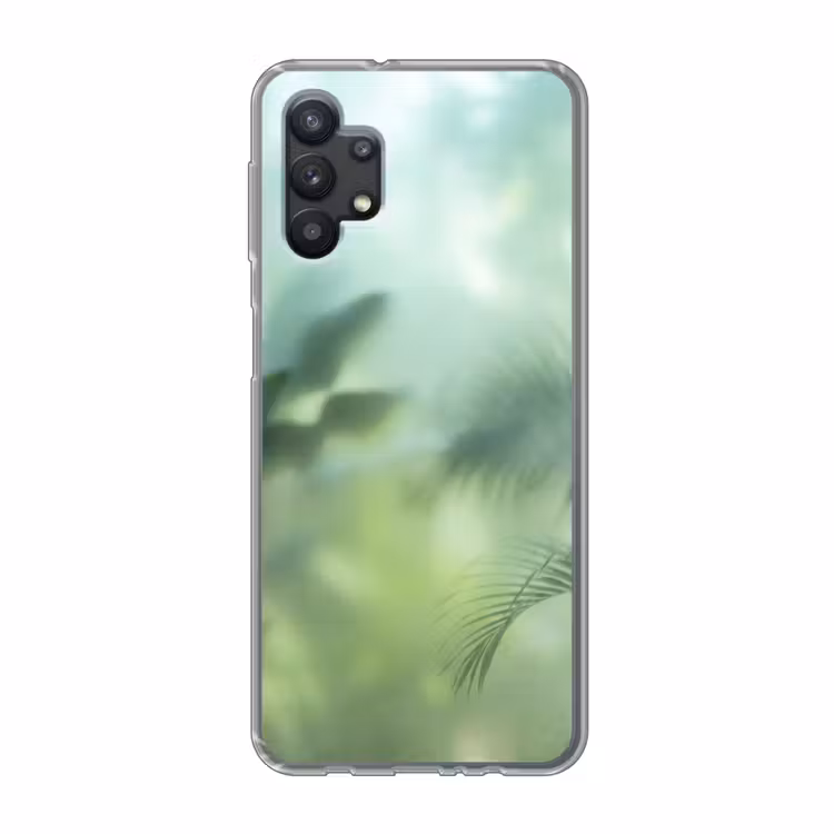Natuur - Vervaagd - Groen - Abstract - Modern Telefoonhoesje Samsung Galaxy A32 5G klein -3d
