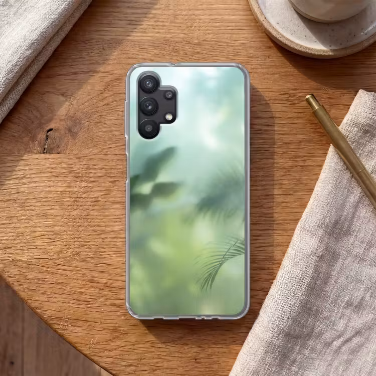 Natuur - Vervaagd - Groen - Abstract - Modern Telefoonhoesje Samsung Galaxy A32 5G klein -sfeer1