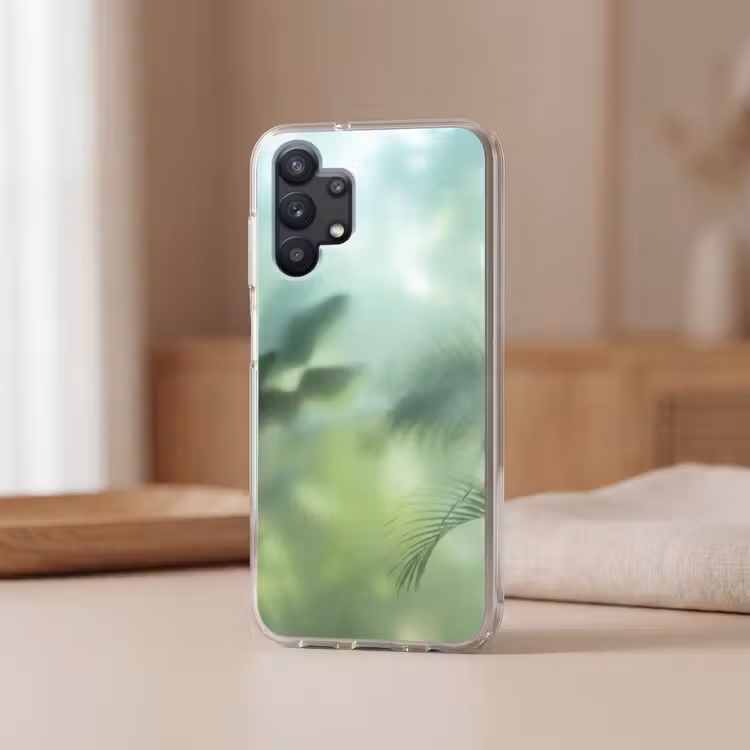 Natuur - Vervaagd - Groen - Abstract - Modern Telefoonhoesje Samsung Galaxy A32 5G klein -sfeer2