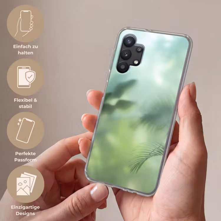 Natuur - Vervaagd - Groen - Abstract - Modern Telefoonhoesje Samsung Galaxy A32 5G klein -sfeer3_DE