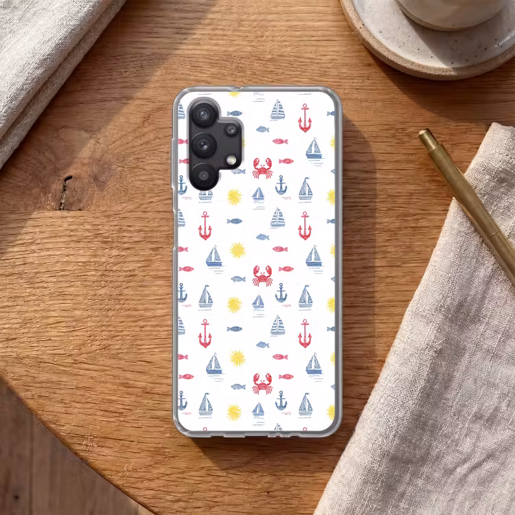 Nautisch - Illustraties - Kleurrijk Telefoonhoesje Samsung Galaxy A32 5G klein 346 -sfeer1