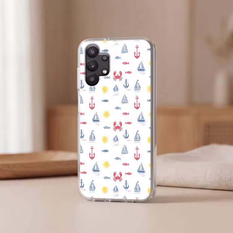 Nautisch - Illustraties - Kleurrijk Telefoonhoesje Samsung Galaxy A32 5G klein 346 -sfeer2