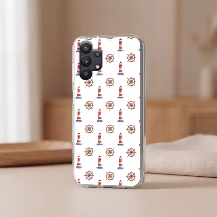 Nautisch - Klassiek - Rood Telefoonhoesje Samsung Galaxy A32 5G klein 346 -sfeer2