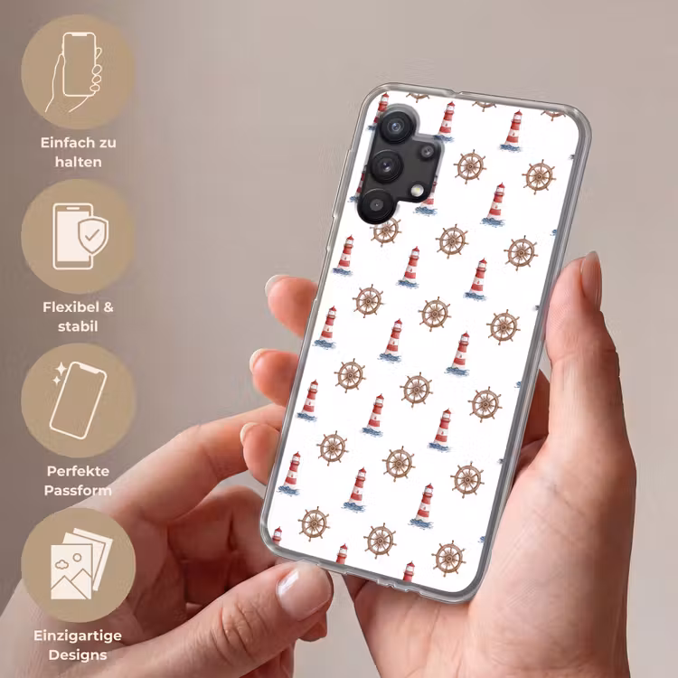 Nautisch - Klassiek - Rood Telefoonhoesje Samsung Galaxy A32 5G klein 346 -sfeer3_DE
