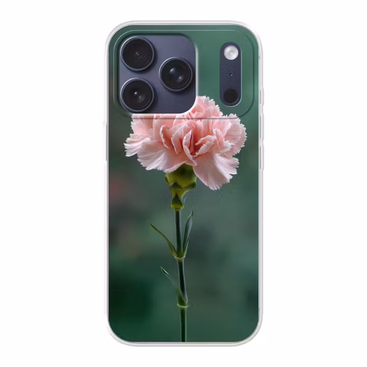 Anjer - Roze - Bloemblaadjes Telefoonhoesje iPhone 17 Pro klein -3d