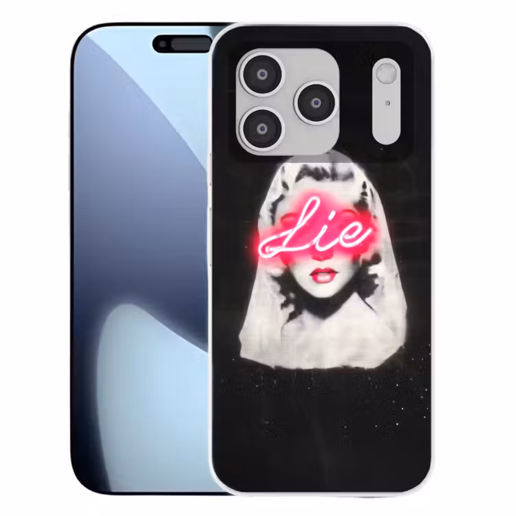 Neon - Letters - Vintage - Vrouw Telefoonhoesje iPhone 17 Pro klein -3d
