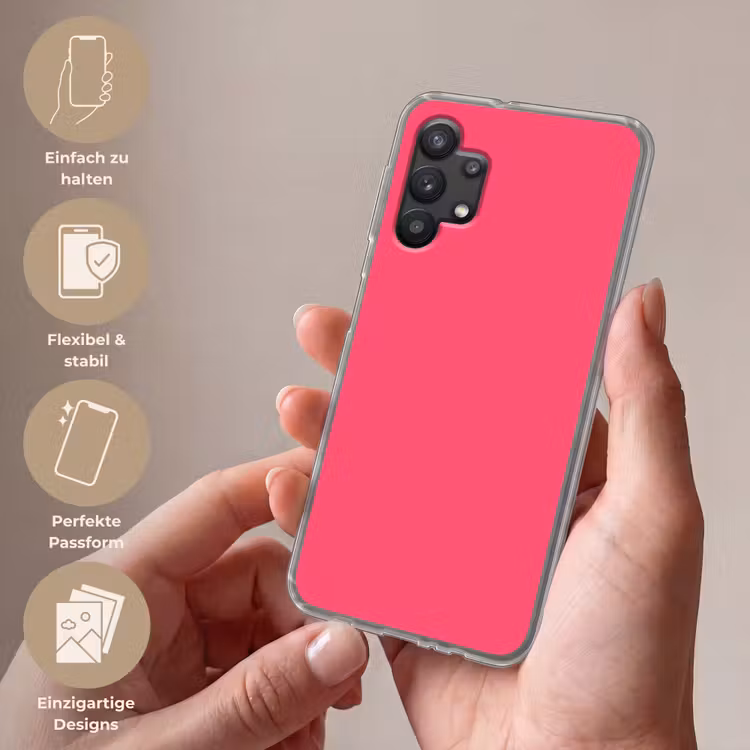 Neon - Flamingo - Roze Telefoonhoesje Samsung Galaxy A32 5G klein 346 -sfeer3_DE