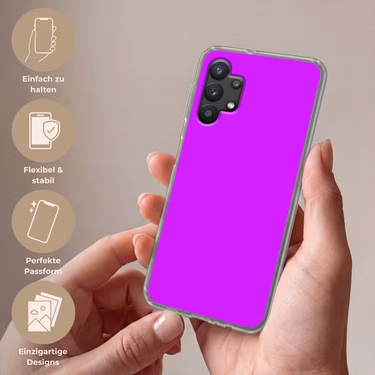 Neon - Orchid - Paars Telefoonhoesje Samsung Galaxy A32 5G klein 346 -sfeer3_DE