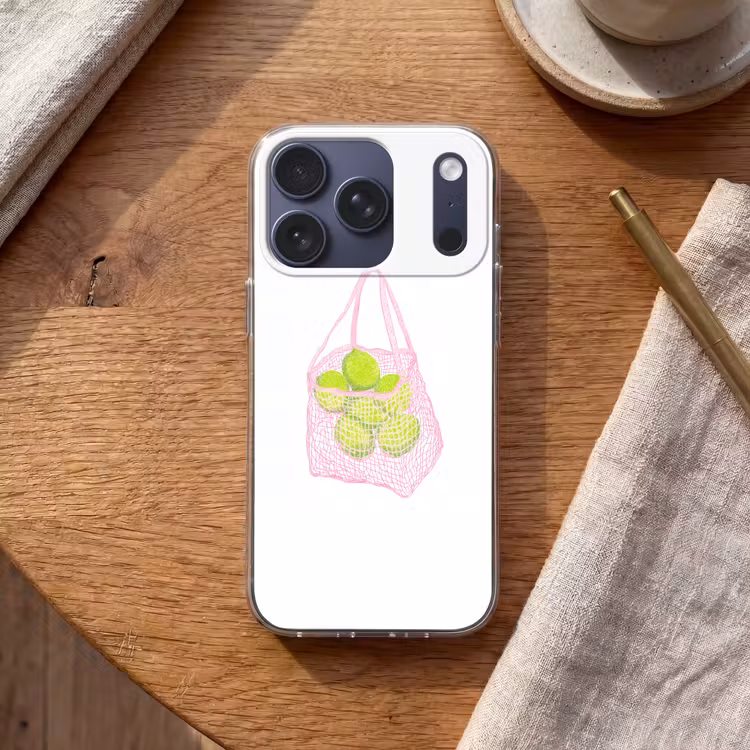 Netzakje - Roze - Illustratie - Limoenen Telefoonhoesje iPhone 17 Pro klein -sfeer1