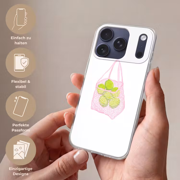 Netzakje - Roze - Illustratie - Limoenen Telefoonhoesje iPhone 17 Pro klein -sfeer3_DE