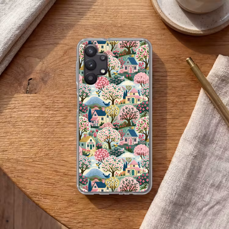 Nostalgisch - Idyllisch - Kleurrijk Telefoonhoesje Samsung Galaxy A32 5G klein 346 -sfeer1