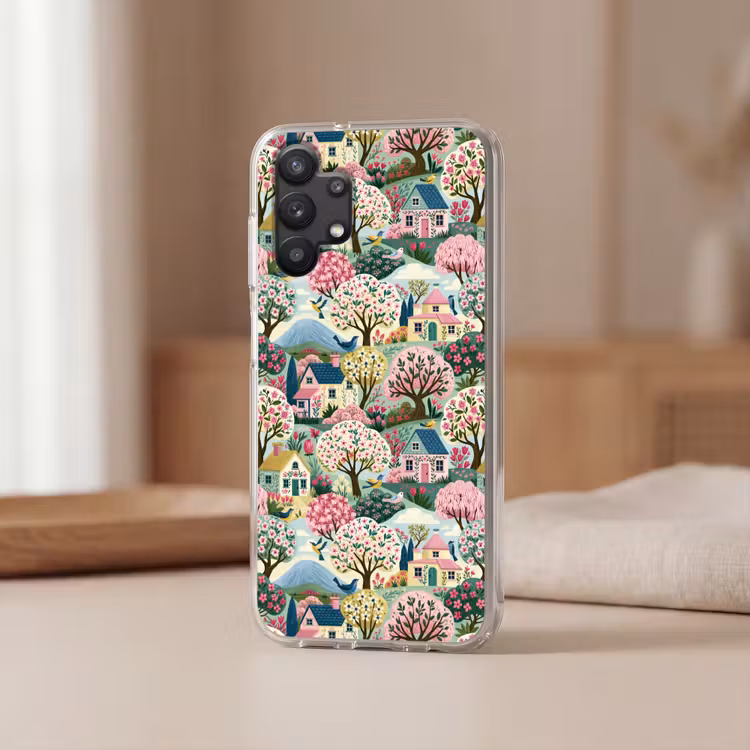 Nostalgisch - Idyllisch - Kleurrijk Telefoonhoesje Samsung Galaxy A32 5G klein 346 -sfeer2