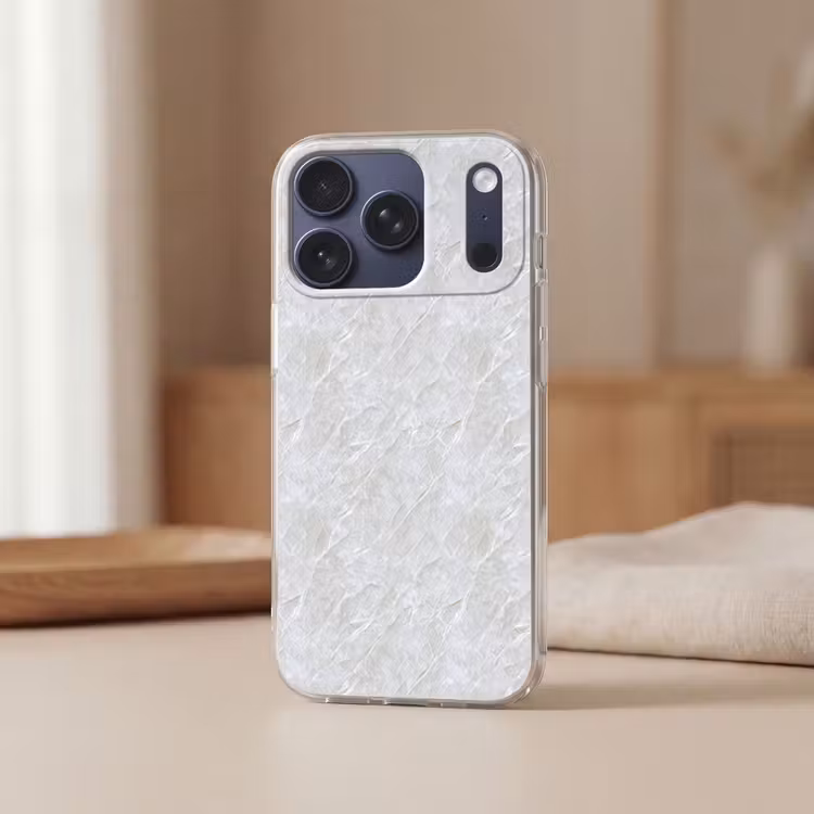 Oppervlakte - Textuur - Grijs Telefoonhoesje iPhone 17 Pro klein 878 -sfeer2