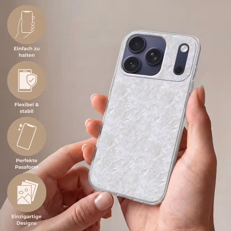 Oppervlakte - Textuur - Grijs Telefoonhoesje iPhone 17 Pro klein 878 -sfeer3_DE