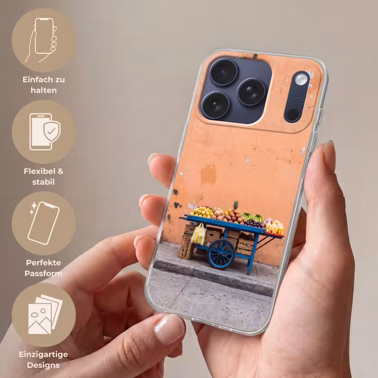 Handyhülle - Obst – Kar – Straße - Fruit - Kar - Straat Telefoonhoesje iPhone 17 Pro klein