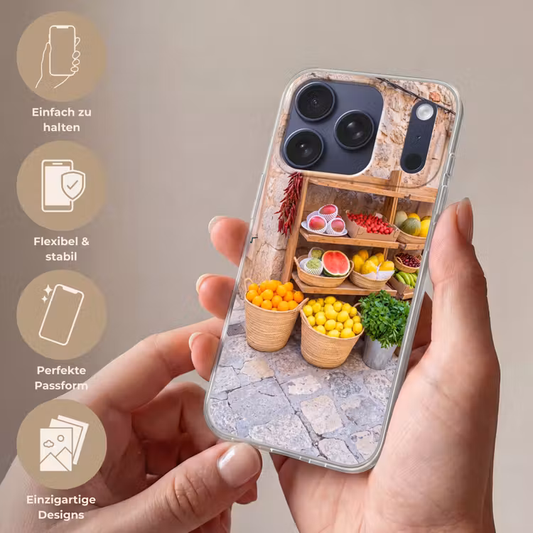 Handyhülle - Obst – Markt – Frisch - Fruit - Markt - Vers Telefoonhoesje iPhone 17 Pro klein