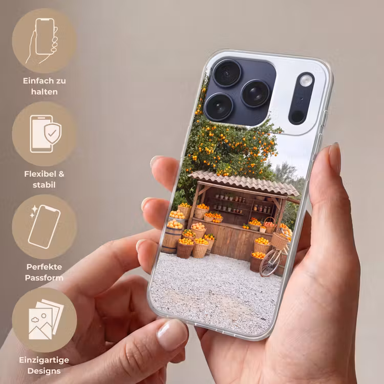 Handyhülle - Obst – Markt – Ländlich - Fruit - Markt - Landelijk Telefoonhoesje iPhone 17 Pro klein