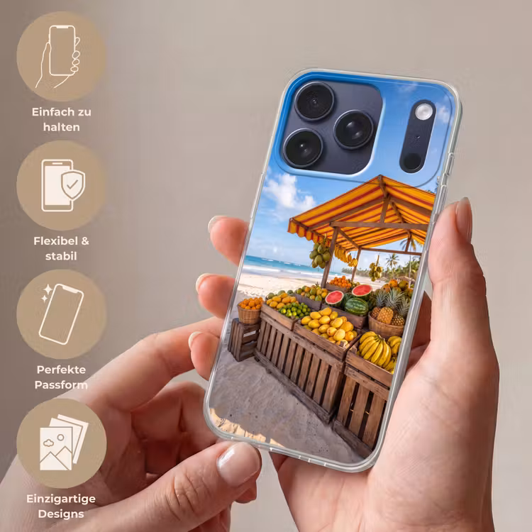 Handyhülle - Obst – Strand – Tropisch - Fruit - Strand - Tropisch Telefoonhoesje iPhone 17 Pro klein