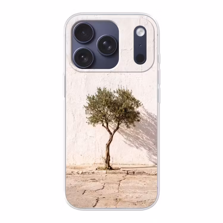 Handyhülle - Olivenbaum – Wand – weiß - Olijfboom - muur - wit Telefoonhoesje iPhone 17 Pro klein