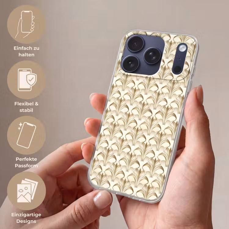 Ornament - Barok - Goud Telefoonhoesje iPhone 17 Pro klein 878 -sfeer3_DE