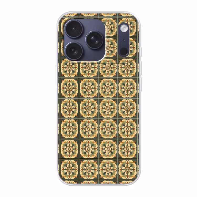 Ornament - Patroon - Groen Telefoonhoesje iPhone 17 Pro klein 878 -3d