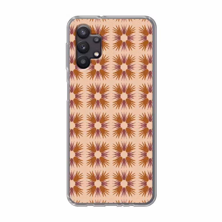 Ornament - Patroon - Oker Telefoonhoesje Samsung Galaxy A32 5G klein 346 -3d