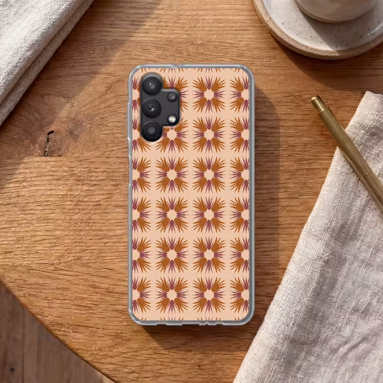 Ornament - Patroon - Oker Telefoonhoesje Samsung Galaxy A32 5G klein 346 -sfeer1