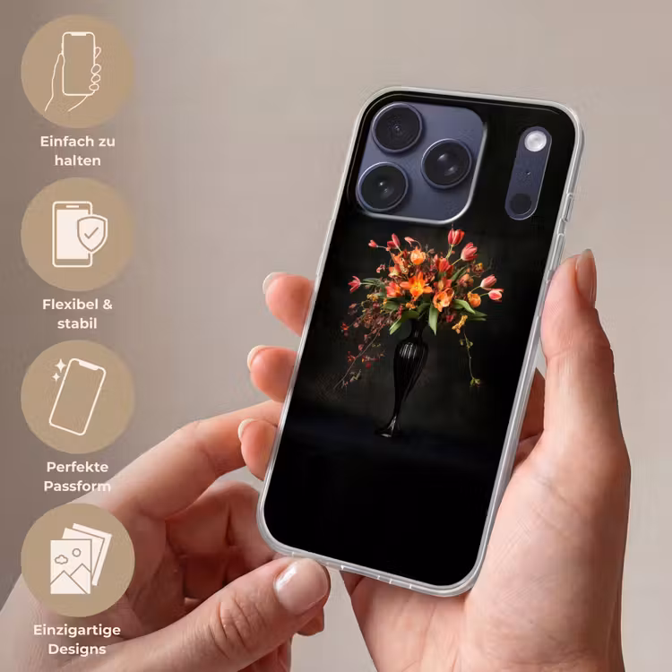 Sierlijk - Boeket - Vaas Telefoonhoesje iPhone 17 Pro klein -sfeer3_DE