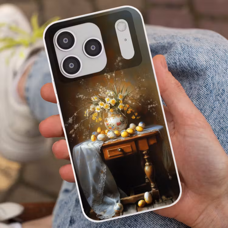 Paaseieren - Stilleven - Vaas Telefoonhoesje iPhone 17 Pro klein -sfeer2