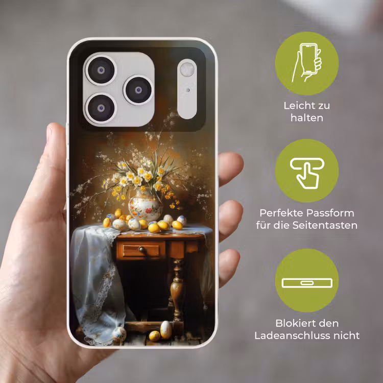 Paaseieren - Stilleven - Vaas Telefoonhoesje iPhone 17 Pro klein -sfeer3_DE