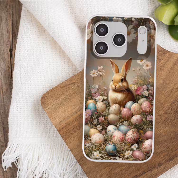 Paashaas - Lente - Paaseieren Telefoonhoesje iPhone 17 Pro klein -sfeer1