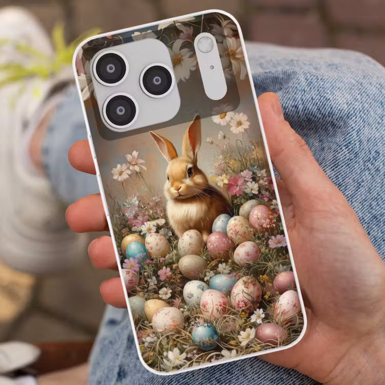 Paashaas - Lente - Paaseieren Telefoonhoesje iPhone 17 Pro klein -sfeer2