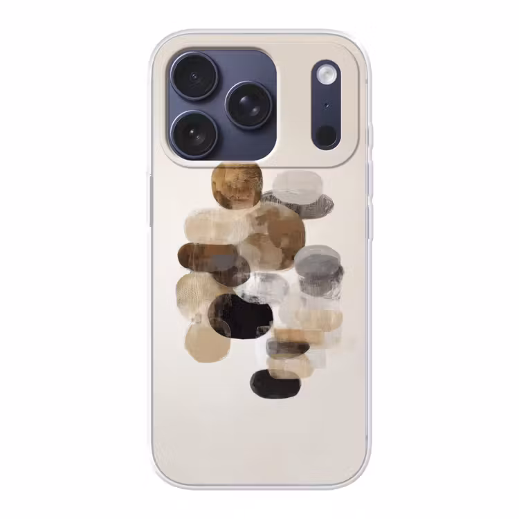 Ovaal - Kleurvlakken - Penseelstreken Telefoonhoesje iPhone 17 Pro klein -3d