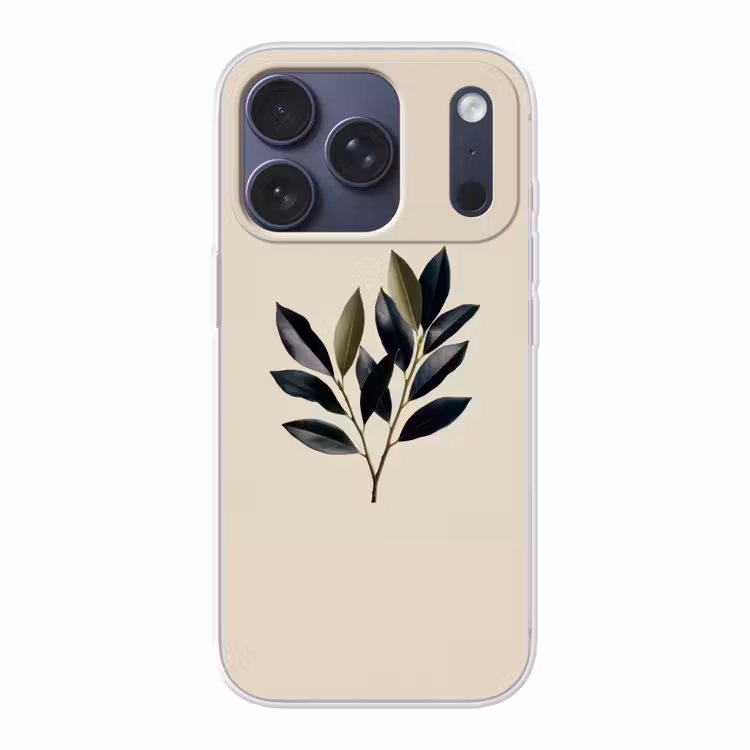 Ovaal - Olijfgroen - Simpel Telefoonhoesje iPhone 17 Pro klein -3d