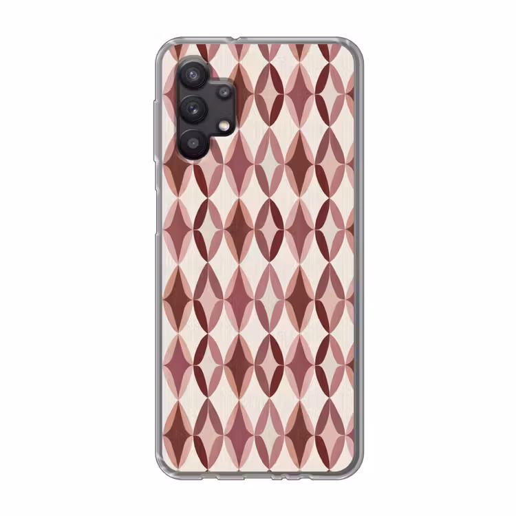 Ovaal - Textuur - Roze Telefoonhoesje Samsung Galaxy A32 5G klein 346 -3d