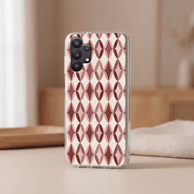 Ovaal - Textuur - Roze Telefoonhoesje Samsung Galaxy A32 5G klein 346 -sfeer2