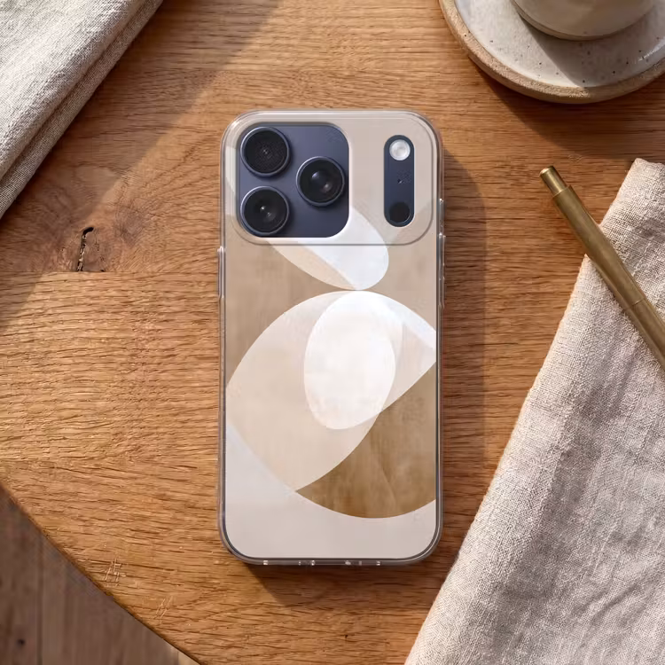Ovale vormen - Transparant - Zachte overgang Telefoonhoesje iPhone 17 Pro klein -sfeer1